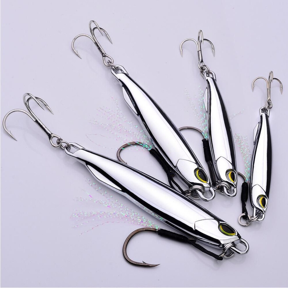 (silver, 10g) Long DUO Electroplated Iron Plate Long-distance Throw Fast Draw Spanish Mackerel Mirror Iron Plate Road Sub-bay Perch Tipping White Bar Metal Bait