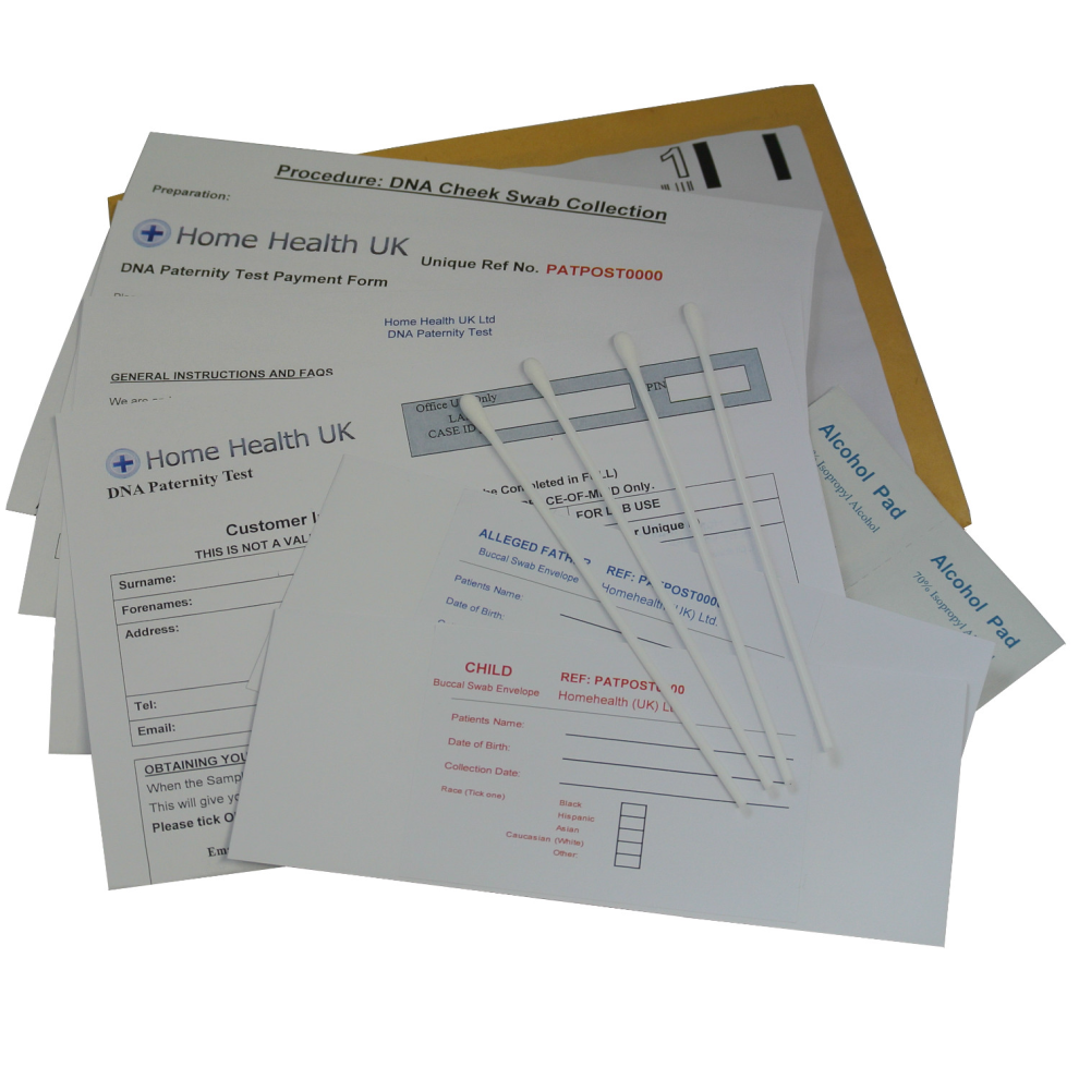Home Health Home Dna Test Kit Test Paternity Father Child 99.99% Accuracy Postal Lab Pack