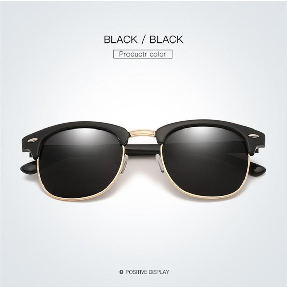 (Black) European and American Men&apos;s and Women&apos;s Fashion Polarized Driving Sunglasses