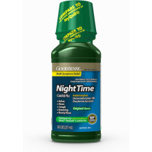 GoodSense Nighttime Cold & Flu Relief, Pain Reliever, Fever Reducer