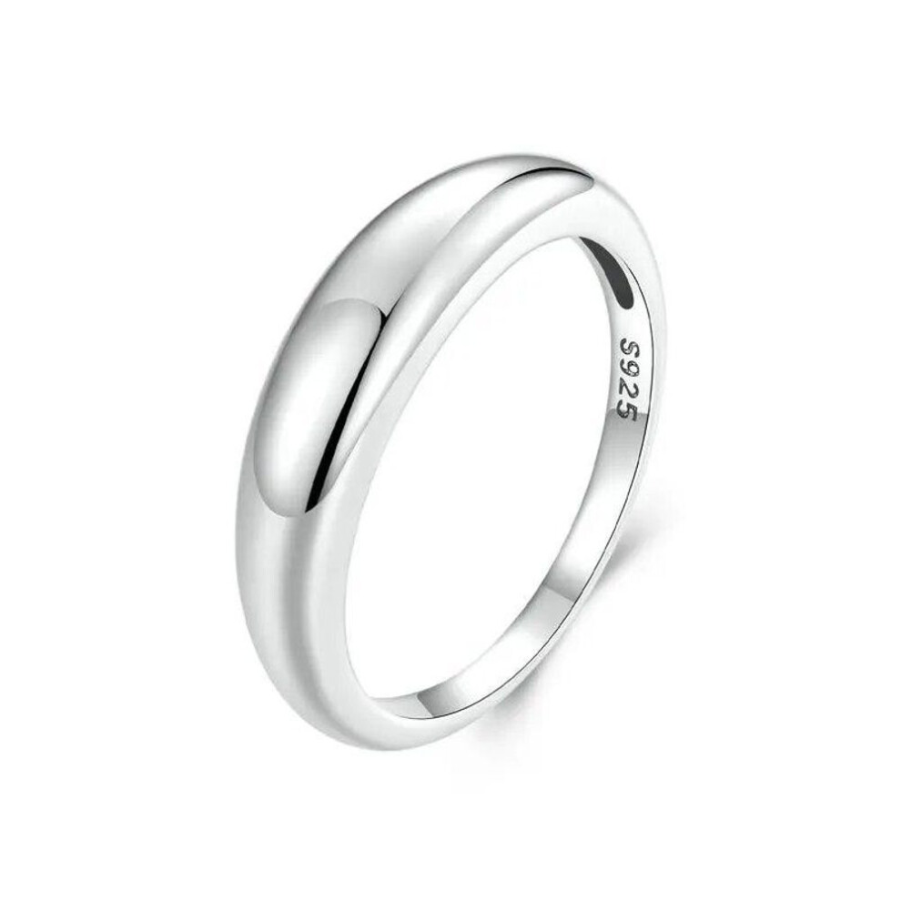 (7) WOSTU 925 Sterling Silver Simple Circle Wedding Ring For Women Classical Halo Rings Party Engagement Jewelry Gift