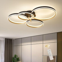 Ganeed Dimmable Modern LED 4 Rings Ceiling Light with Remote Control