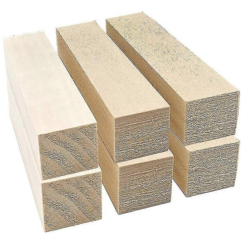 Kikidex (As Show, One Size) 6Pcs Basswood Carving Blocks Compatible With Wood Beginners Carving Hobby Kit Diy Carving Wood