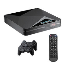 (As show, One size) Super Console X2 Pro Retro Smart Game Console Box TV Box 4K HD Classic Video Game Console Game Box 64G EU PLUG