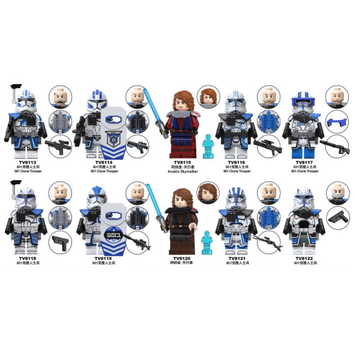 (10pcs-B) 10pcs Star Wars Clone soldiers Trooper Commander Minifigure 2