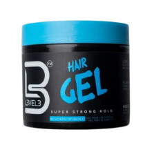 L3VEL3 GUMMY Strong Hair Styling Gel Extreme Hold, Long-Lasting Shine & Frizz Control for All Hair Types - 500ml