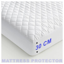 (Double) Extra Deep Mattress Protectors Single Double King Quilted Fitted Bed Cover