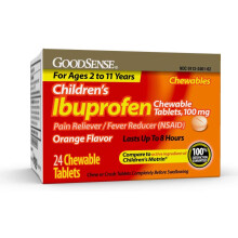GoodSense Children's Ibuprofen Chewable Tablets, 100 mg, 24 Count