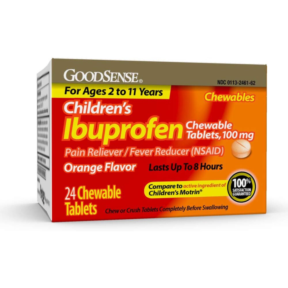 Goodsense Children's Ibuprofen Chewable Tablets, 100 Mg, 24 Count