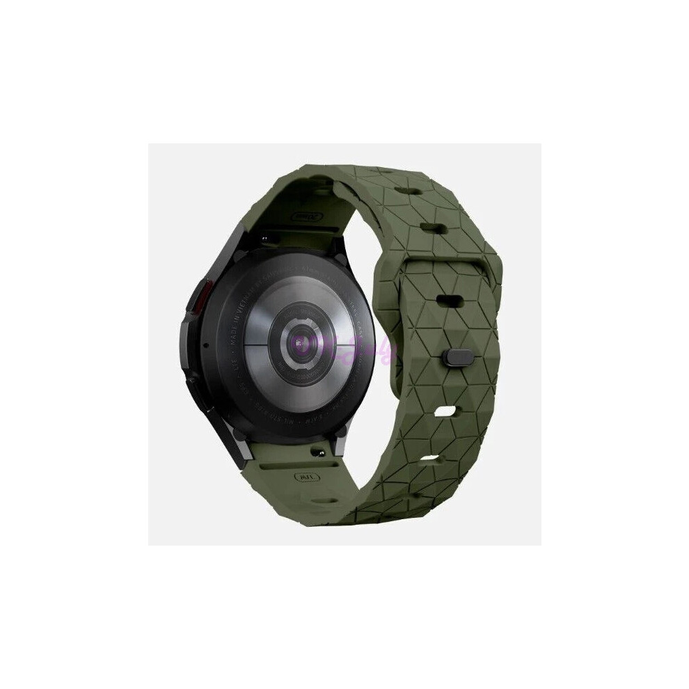 (Army Green, For Watch 7 44mm) Soft Silicone Band Strap For Galaxy Watch 7 6 4 40 42 44 47 5 Pro 6 Classic New-image-OPC-PHHD8MP-NEW