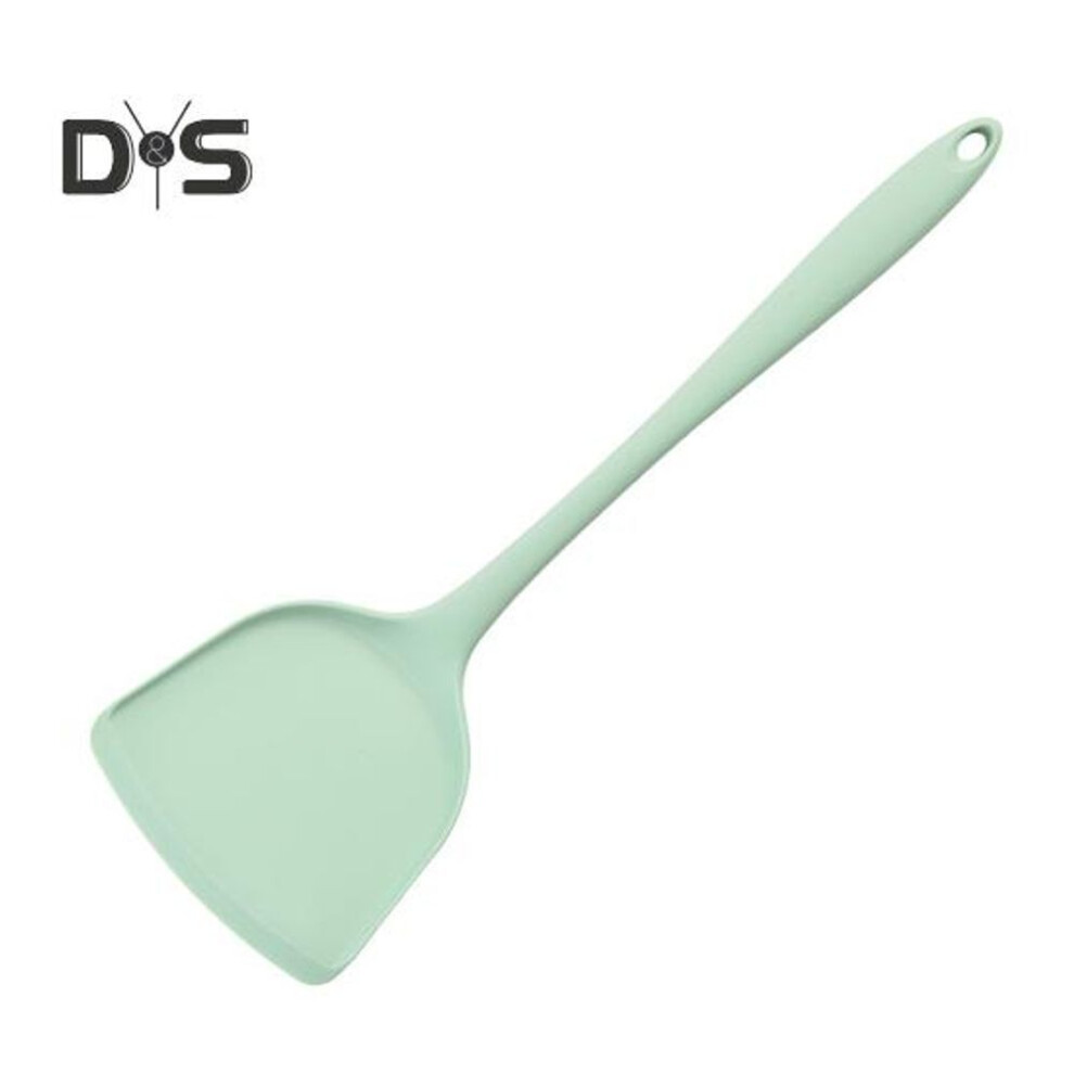 (green) Anti-deformed Frying Spatula Non-stick Practical Silicone Chinese Spatula Kitchenware