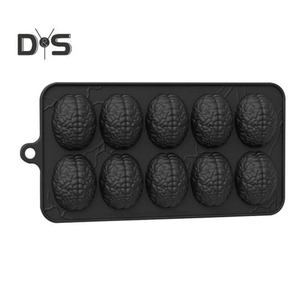Silicone Brain Baking Mold Non-stick Halloween Bakeware For Cakes Chocolates Cupcakes Easy To Clean Silicone Cookie Cutters