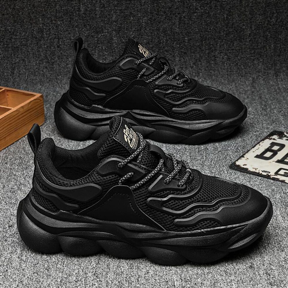 (black, 40) Men's Fashion Thick Sole Casual Shoes Boys Students Trending Soft Sole Comfortable Sneakers Male Classic Breathable Shoes