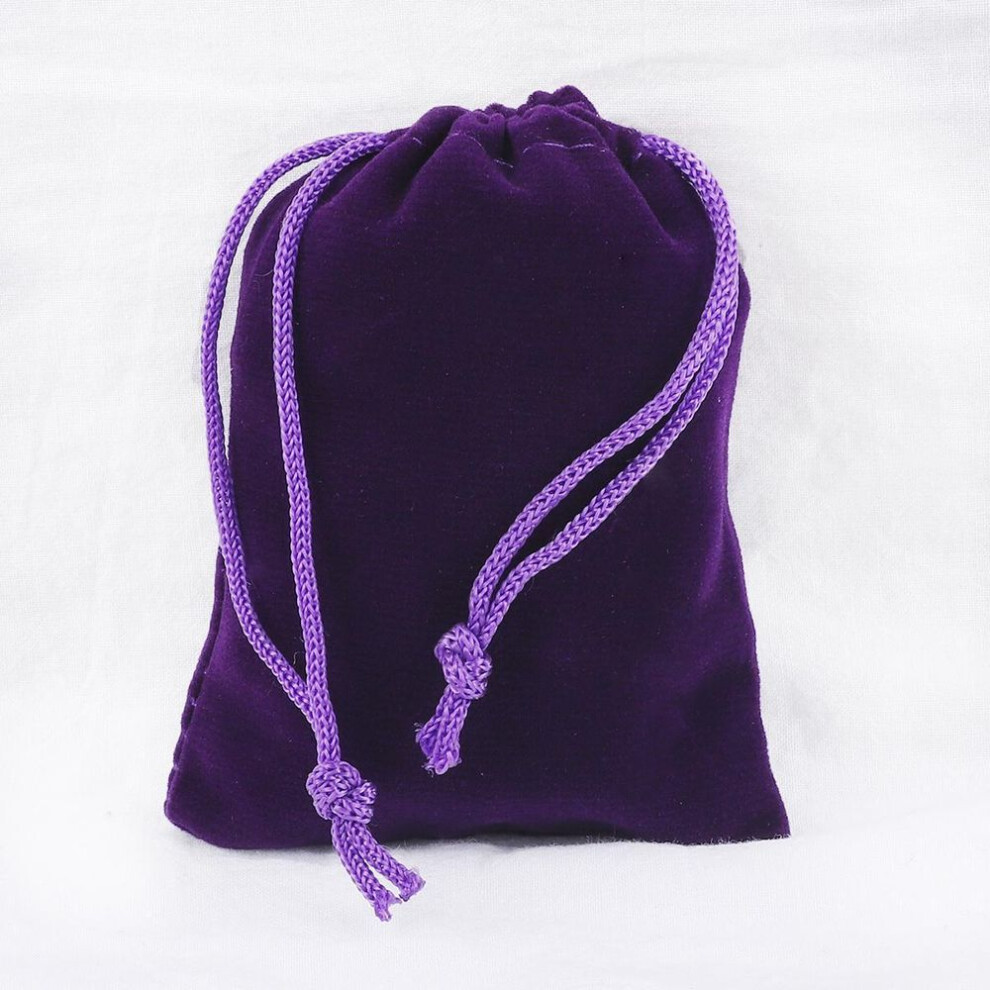 (dark purple, 5x7cm) 10Pcs Velvet Drawstring Phone Bags Jewelry Gift Storage Case Wedding Party Favor Candy Pouches