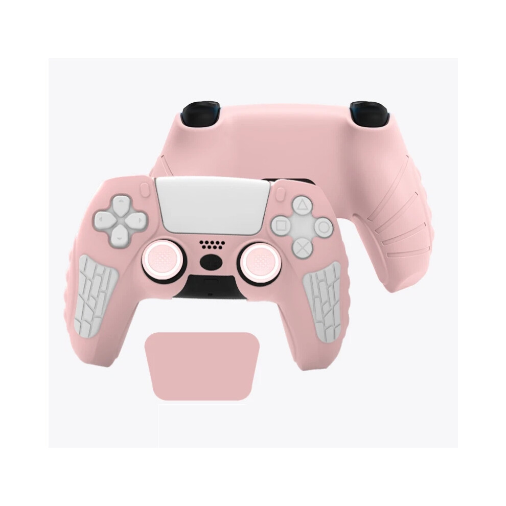 (Pink) For Ps5 Controller Skin Anti-Slip Silicone Protective Case & Thumb Grips Hot Pink 6963793628230