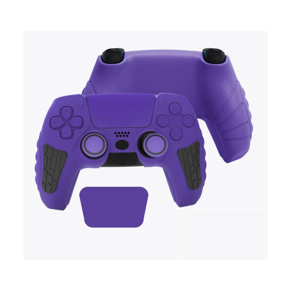 (Purple) For Ps5 Controller Skin Anti-Slip Silicone Protective Case & Thumb Grips Hot Purple 6963793628278