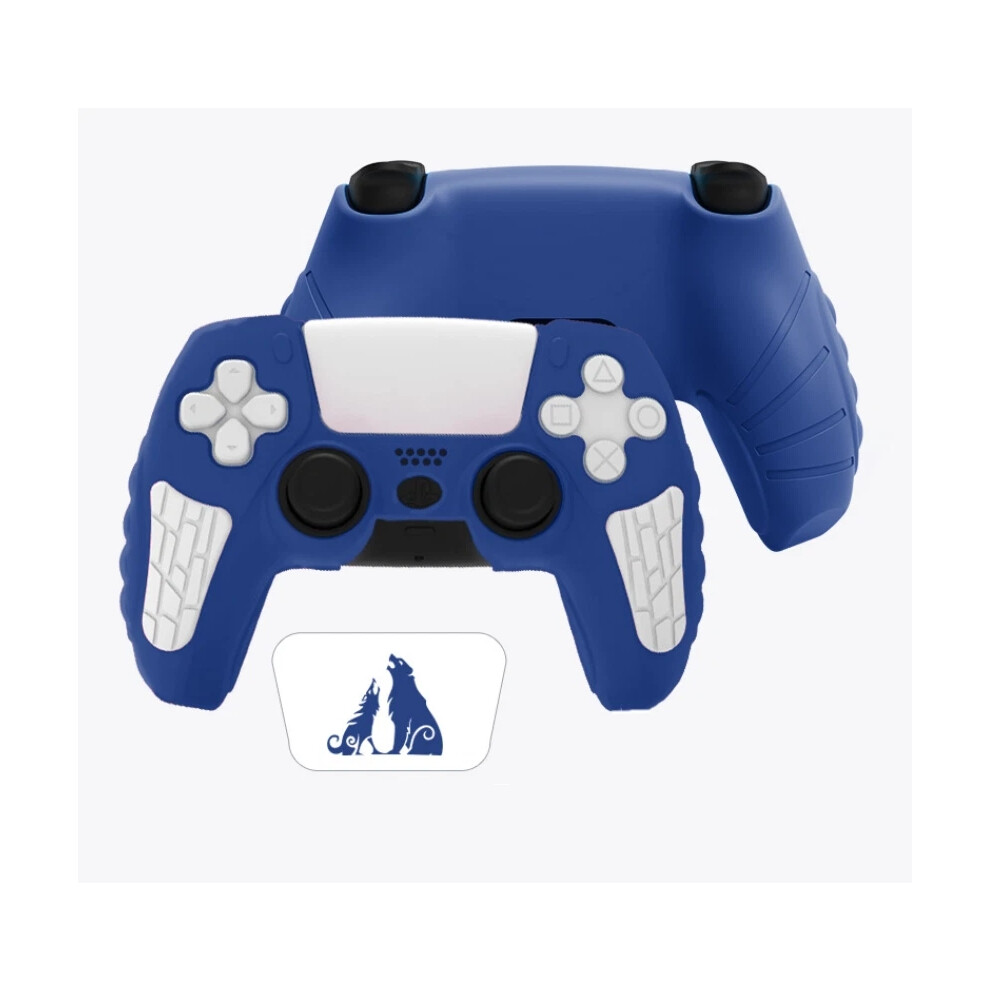 (Wolf) For Ps5 Controller Skin Anti-Slip Silicone Protective Case & Thumb Grips New 6963793628735