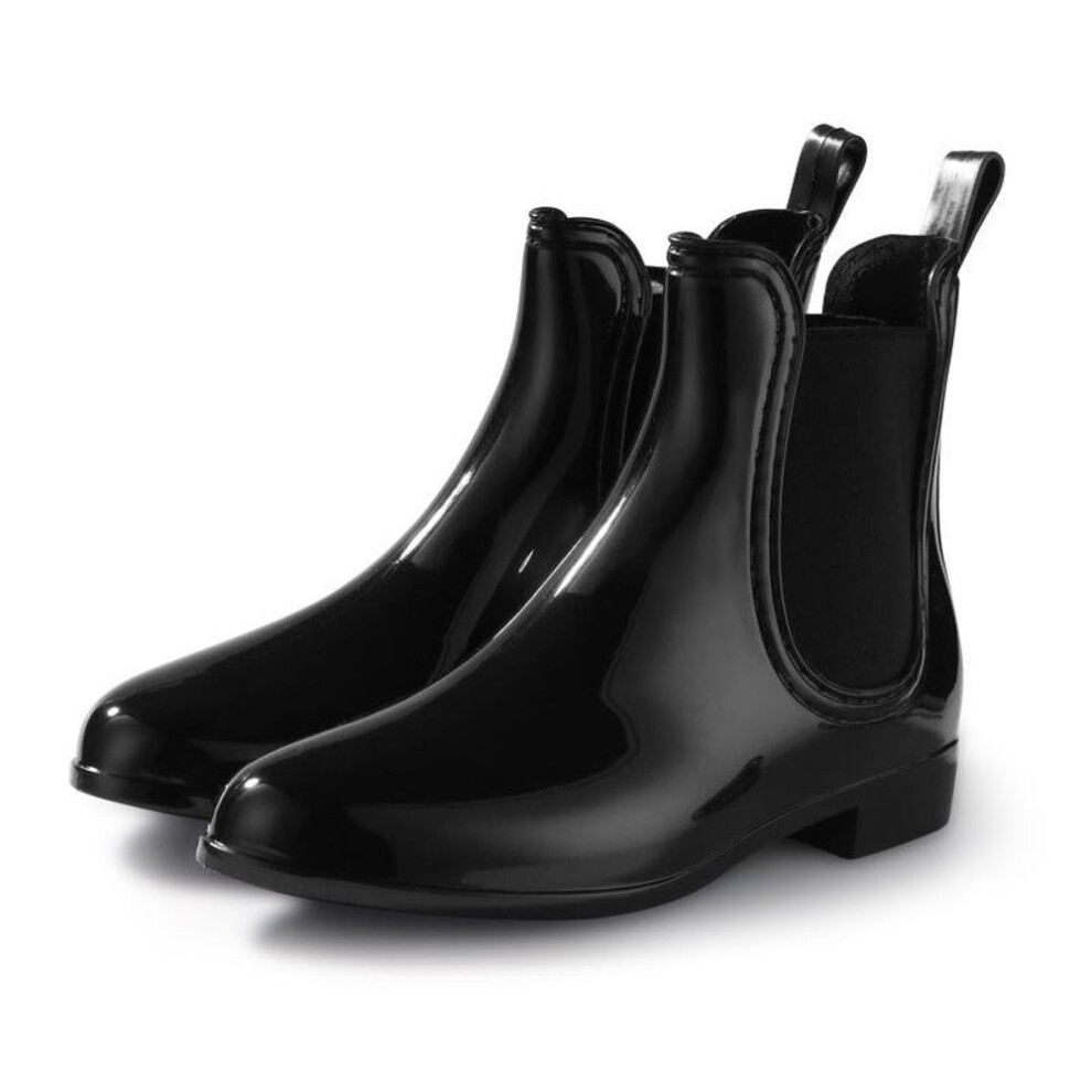(as the picture, 37) Fashion Chelsea Low Rain Shoes Women Rubber Shoes Rain Boots Water Shoes Plastic Water Boots Rain Boots