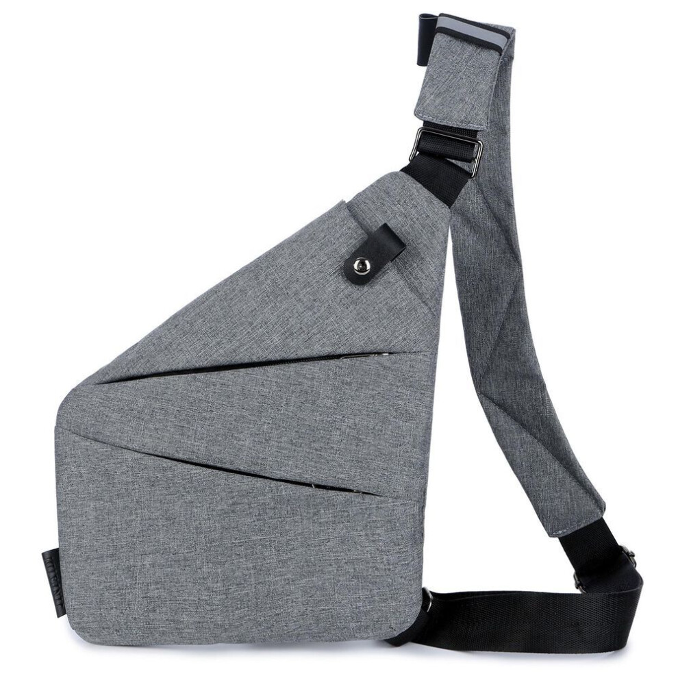 (grey) Sling Pack Slim Crossbody Backpack Lightweight Casual Chest Bag for Outdoor Sport Travel Hiking