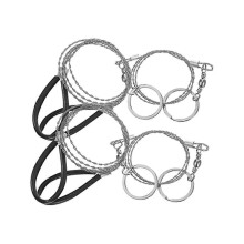 (As show, One size) 4Pcs Wire Saw Chain Garrote Wire Rope Chainsaw Survival Pocket Chainsaw Specialty Tools Hand Tool P