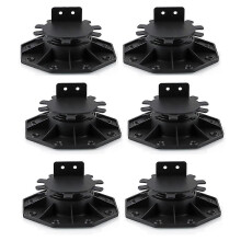 (As show, One size) 6 Pcs Joist Support Pedestals, Adjustable Decking & Flooring Support Pedestal compatible with Deck, Timber Base