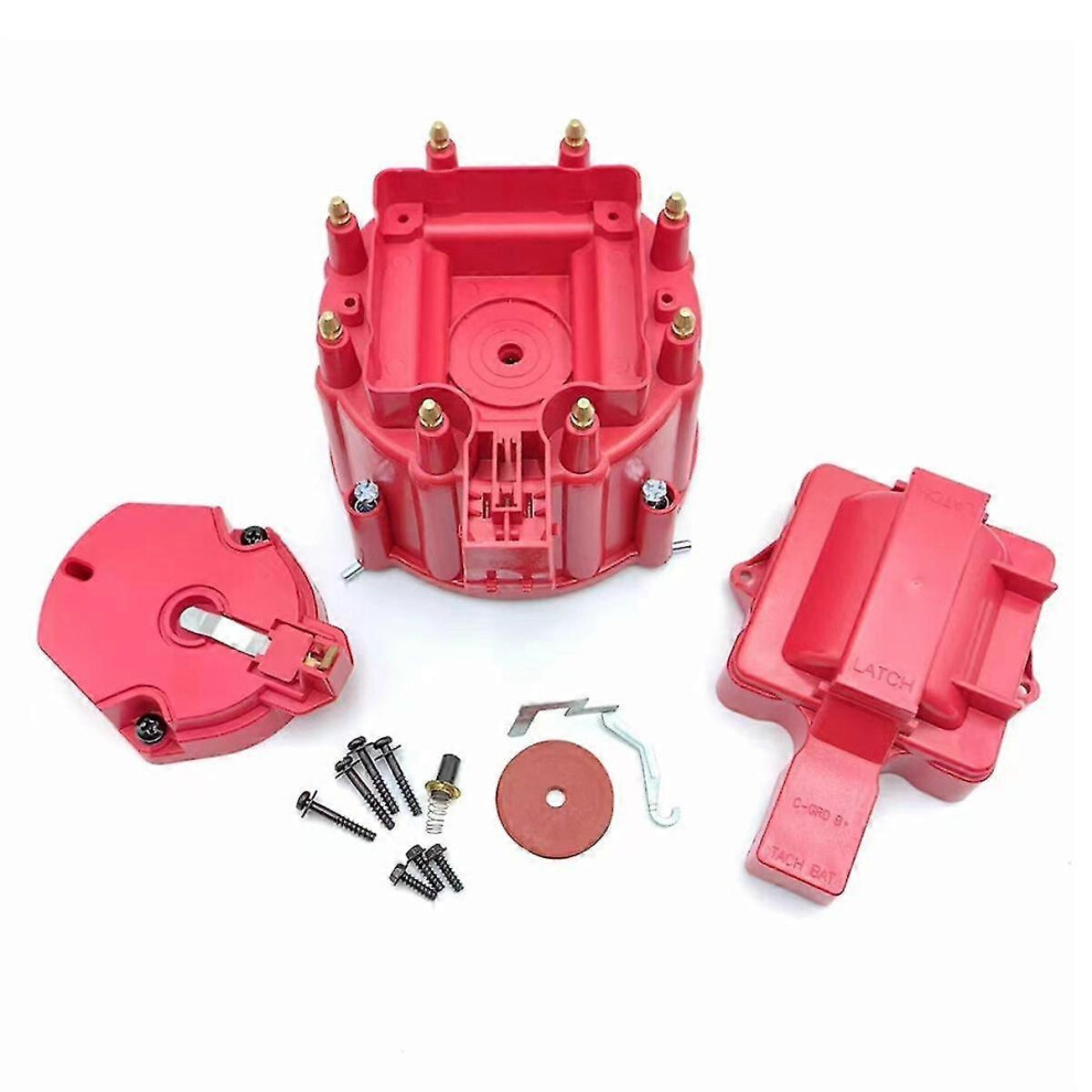 (As Show, One Size) Car Distributor Cover With Coil Rotor Compatible With V8 265 283 307 327 350 383 396 400 402 427 454 472 502 Engine,K549 4909775979404