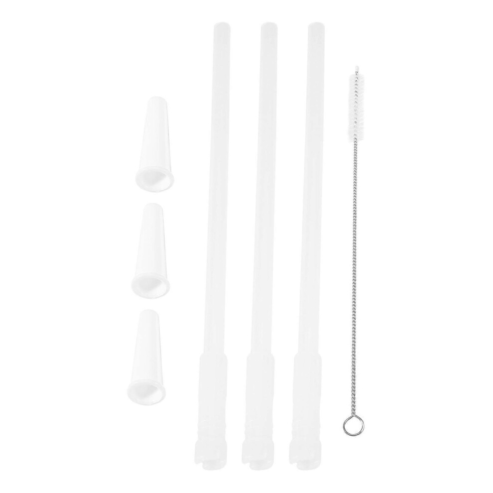 Kikidex (As Show, One Size) Straws Compatible Gallon Water Reusable Adjustable Straws Compatible With 1000Ml/2000Ml Jug, 3 Straws Set