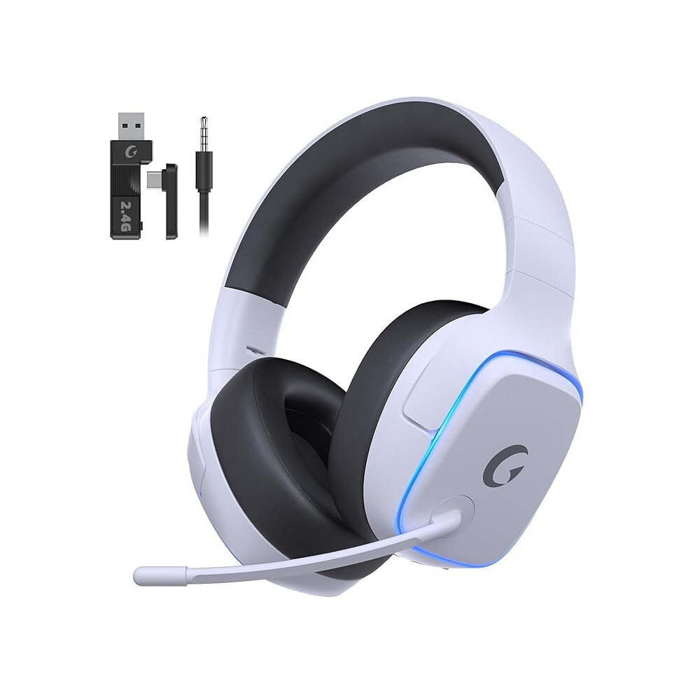Gvyugke Ps5 Headset Wireless, 2.4Ghz Wireless Gaming Headset For Ps5 Pc Switch, Bluetooth 5.3 Gaming Headphones With Mic Noise Canceling