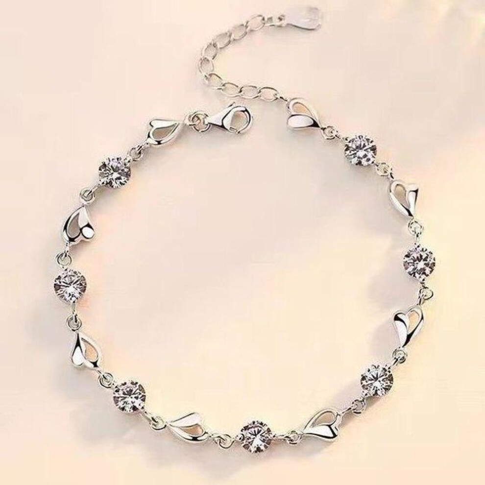 (Maroon) New High Quality S925 Sterling Silver 4MM Women Men Chain Male Twisted Rope Bracelets Fashion Silver Jewelry