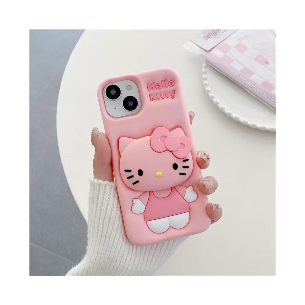 (16 Pro) Apple Cartoon Anime Silicone Phone Case Pink 837771631498