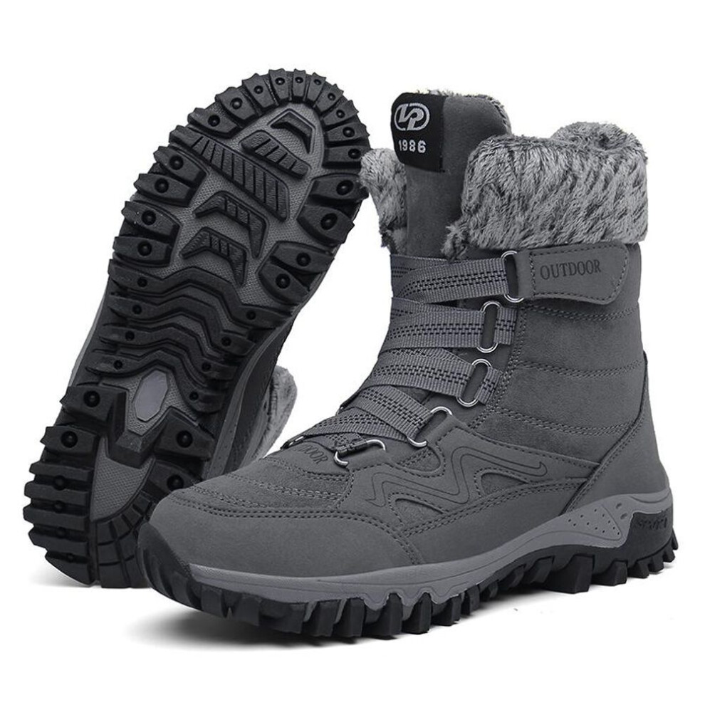 (dark gray, 38) Unisex Boots Waterproof Outdoor Snow Boots Warm and Velvet Women&apos;s High -top Winter Boot