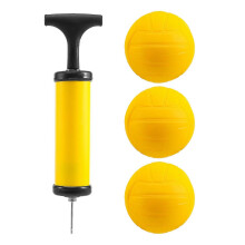 (As show, One size) Roundnet Game Ball Replaceable Competitive Balls Mini Volleyball 3-Pack with Pump