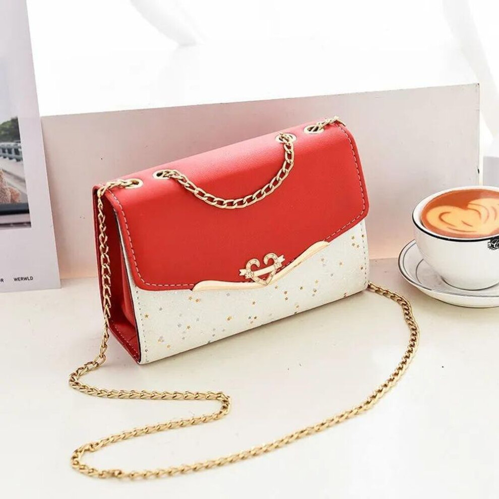 (multicolor, red) Yogodlns Luxury Sequin Shoulder Bag PU Leather Crossbody Bag Fashion Flap Pendant Messenger Handbag and Purse Shopping Bag Bolsa