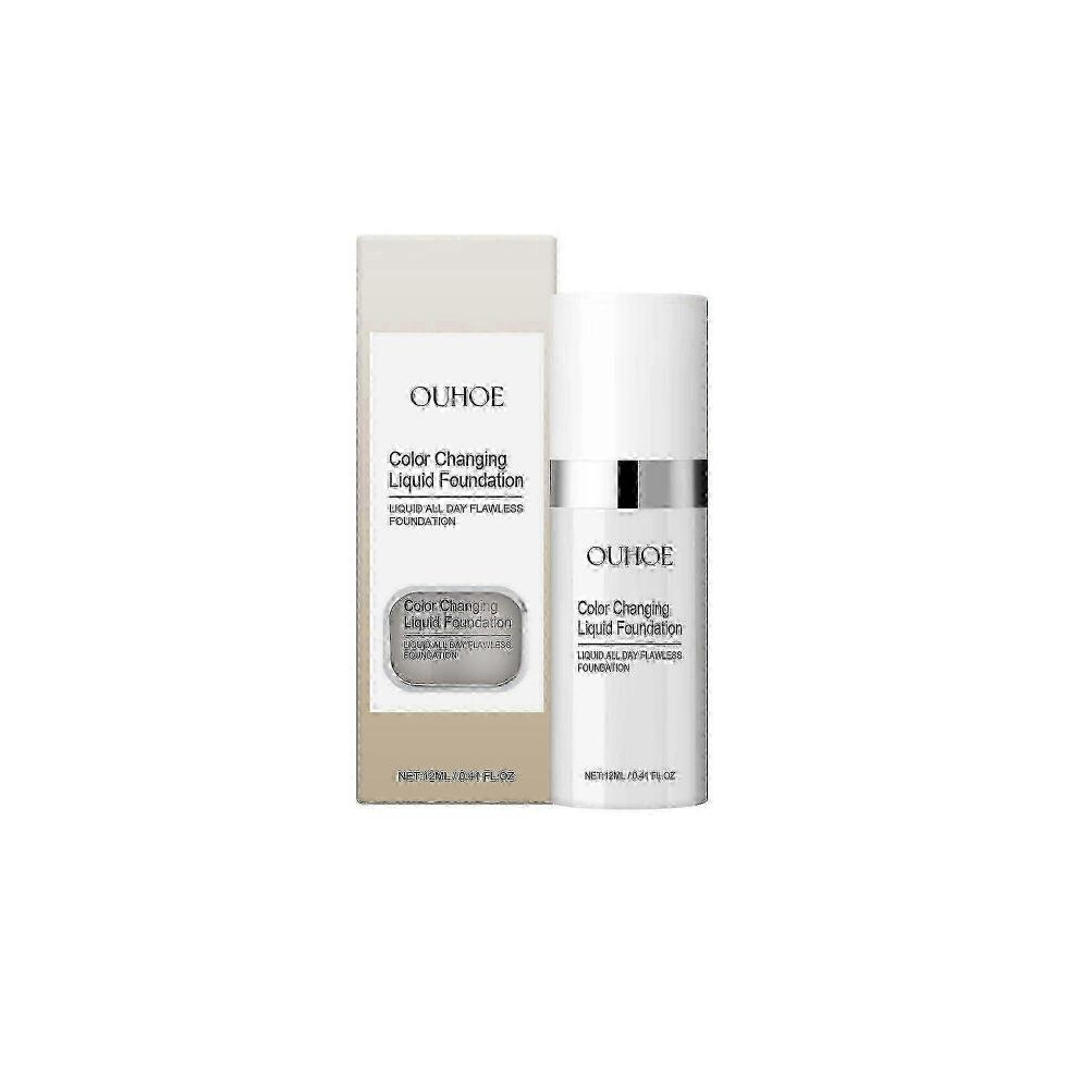 Warm Color Changing Liquid Foundation, Brightening And Easy Natural Concealer Light Base Makeup Skin Tone Pure And Moisturizing Liquid Foundation