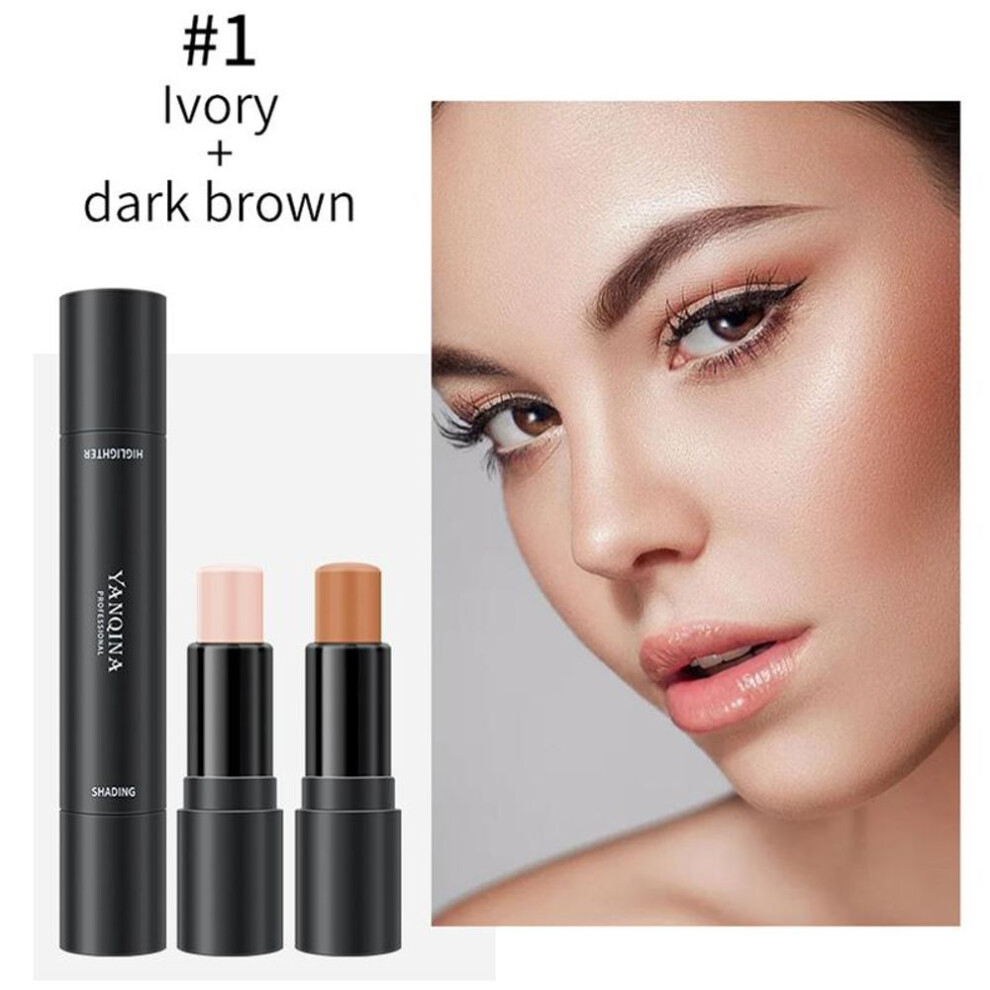 (01) Face Freckles Highlighter Foundation Concealer Pen Long Lasting White Dark Circles Corrector Contour Eye Stick Pencil Cosmetic