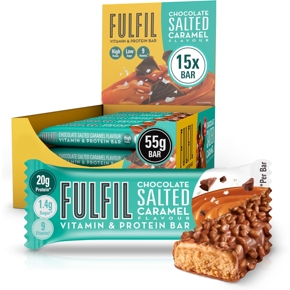 Fulfil Protein Bars Chocolate Salted Caramel 15X55g | 20G Protein