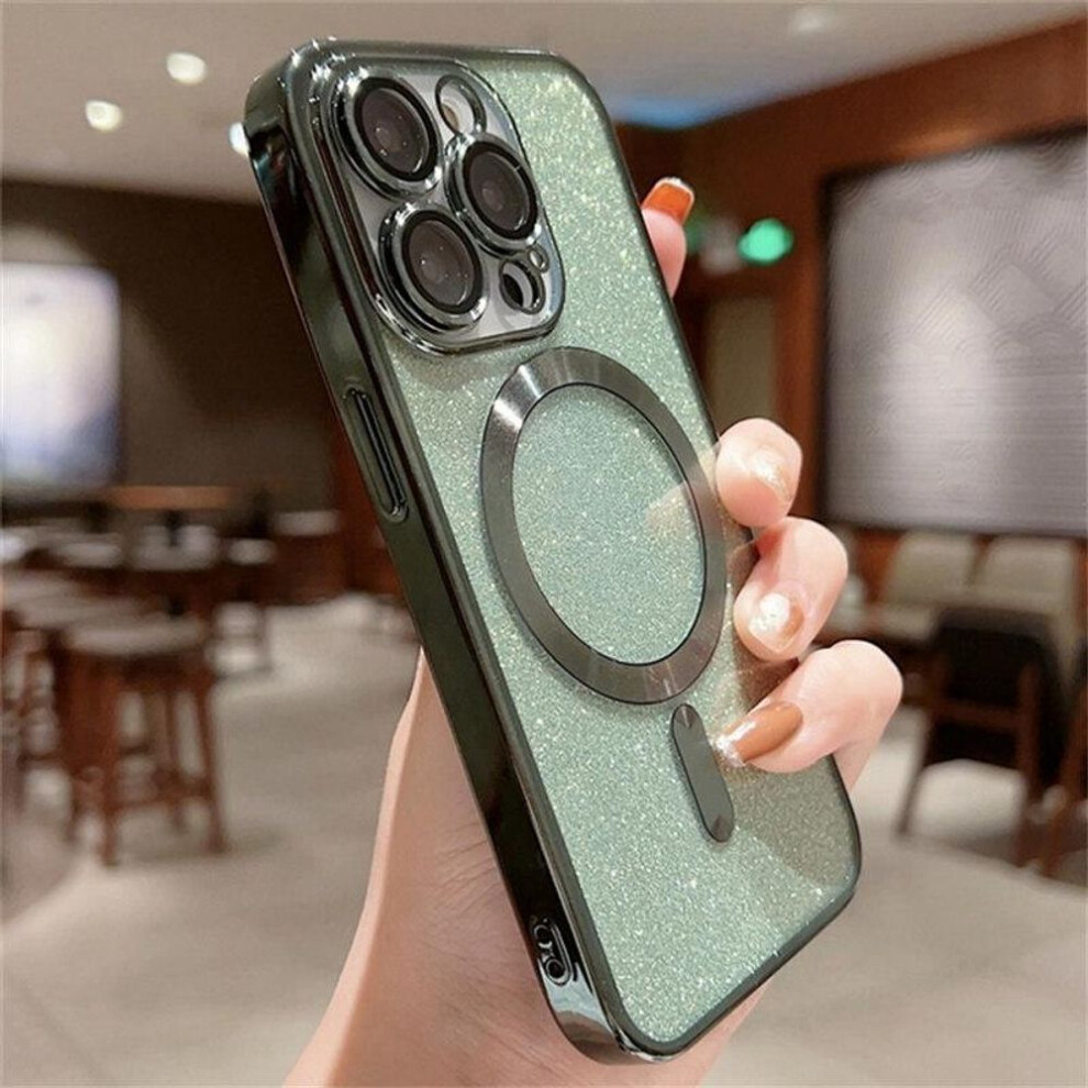 (green, iPhone 13 Pro Max) Magsafe Wireless Case for iPhone 14-11 Series