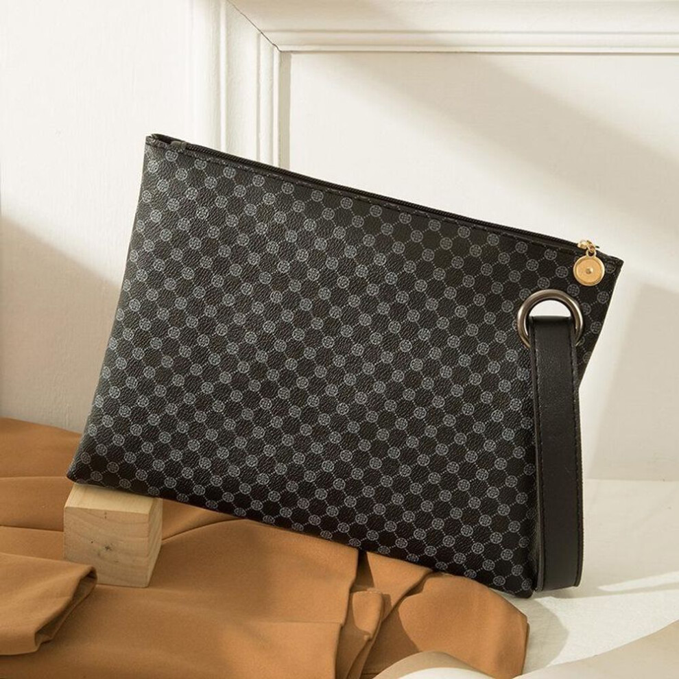 (black, 29x2x21cm) Yogodlns Women Wristlet Bag PU Leather Envelope Bag Shopping Totes Traveling Portable Phone Purse Clutch Wallet Ladies Pattern HandBags