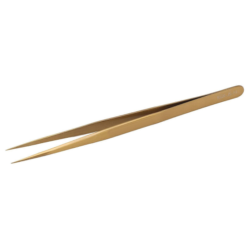 Kikidex (As Show, One Size) Accuracy Tweezer Portable Stable Corrosion Resistance Fine Point Tweezer For Cellphone Pc Gold