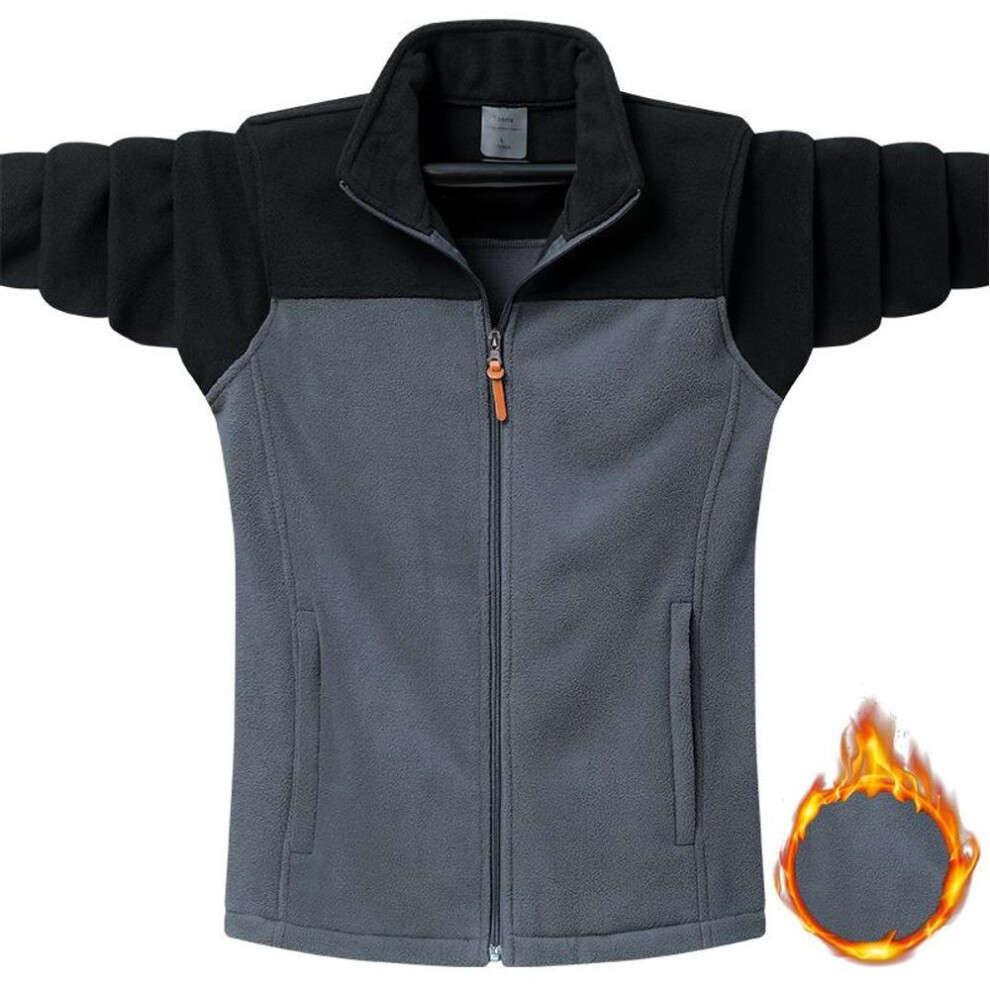 (black gray, M) Autumn Winter Tactical Fleece Jackets Men Casual Hoodies Sweatshirt Coats Male Hunting Sports Bomber Jacket