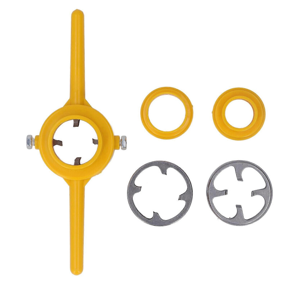 (As Show, One Size) 6Pcs Tap Die Set Npt 1/2In 3/4In 1In Alloy Steel Thread Tapping Tool Kit For Pvc Pipe 4909775926415