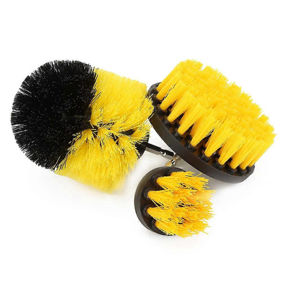 Kikidex (As Show, One Size) 3Pcs Drill Cleaning Brush Power Scrubber Scrub Bit Tile Grout Cleaner Diameter 2" 3.5" 4"