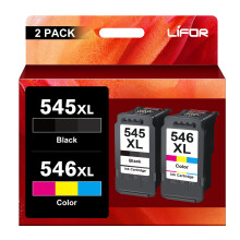 LIFOR Replacement for Canon Ink Cartridges 545XL 546XL PG-545XL CL-546XL for Pixma TS3355 TS3350 TS3150 MG3050 MG2550S MG2950 TR4550 TR4551 TR4650