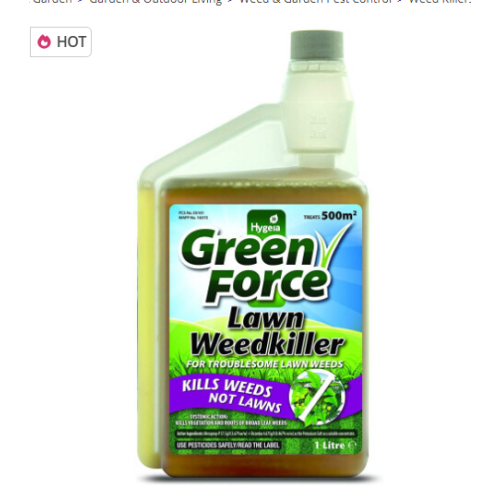 Greenforce P40205 Lawn Weed Killer, White, 1L