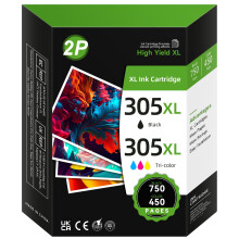 305XL Ink Cartridges Black and Colour Replacement for HP 305 Ink Cartridge, Printer Ink 305 for hp envy 6032e ink cartridges, for Envy 6000 6020e 6032