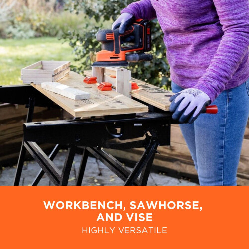 Black + Decker BLACK+DECKER Workmate? 825 Deluxe Dual-Height Workbench, WM825-XJ 1