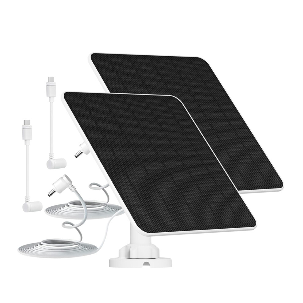 5W Solar Panel for Ring Camera, Solar Charger Compatible with Ring Stick Up Cam/Pro Battery, Spotlight Cam Plus/Pro Battery, Camera Solar Panel