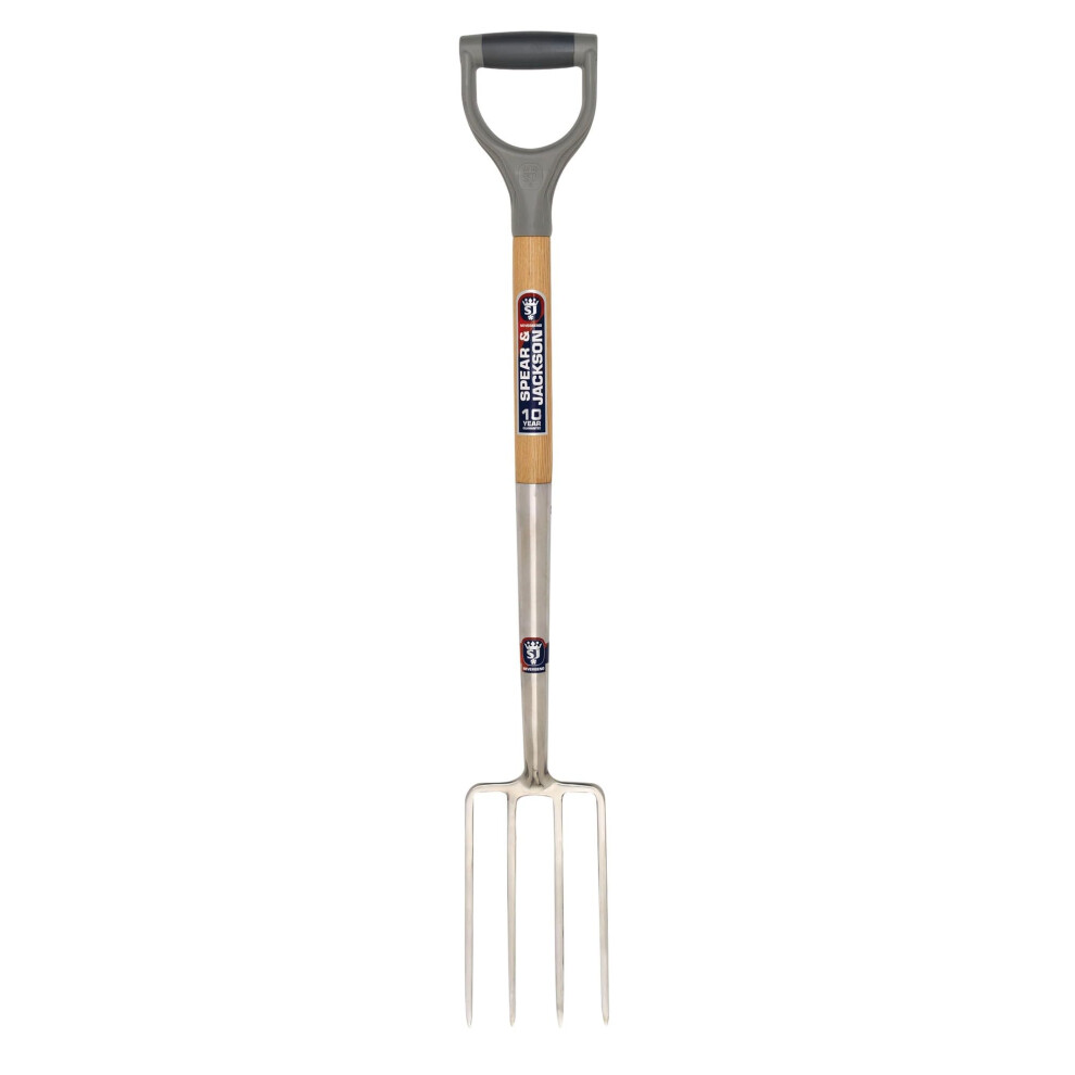 Spear & Jackson 1561BF Neverbend Stainless Border Fork, Blue