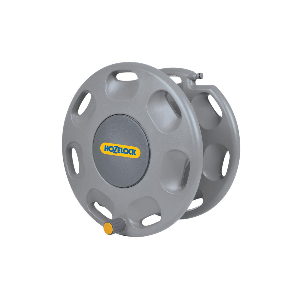 HOZELOCK - Wall-Mounted 60 m Reel, Not Equipped : Max. Capacity 60m, Mounting Bracket + 1 Connector Included [2390D0000]