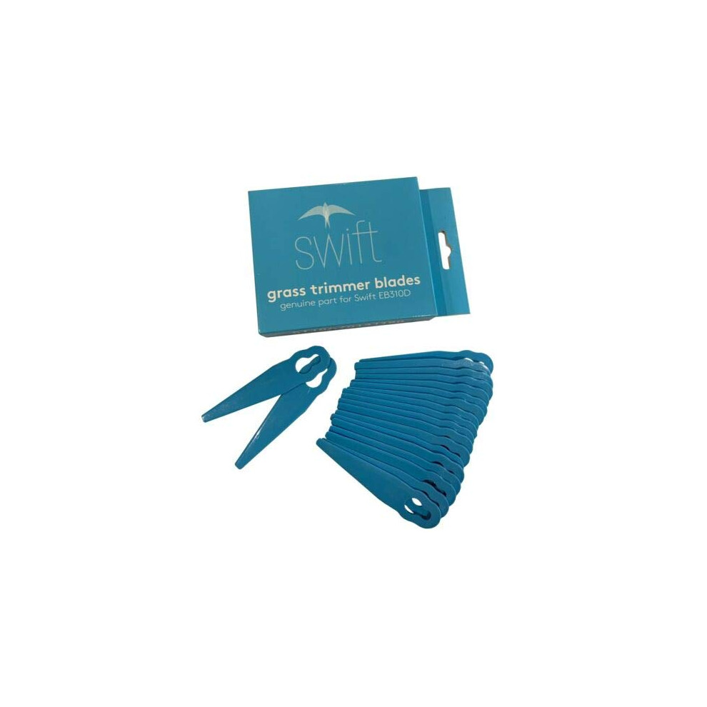 swift 20 PCS Grass Strimmer Replacement Nylon Blades for 40V Grass Trimmer 25cm Cutting Width Lightweight String Trimmer/Edger